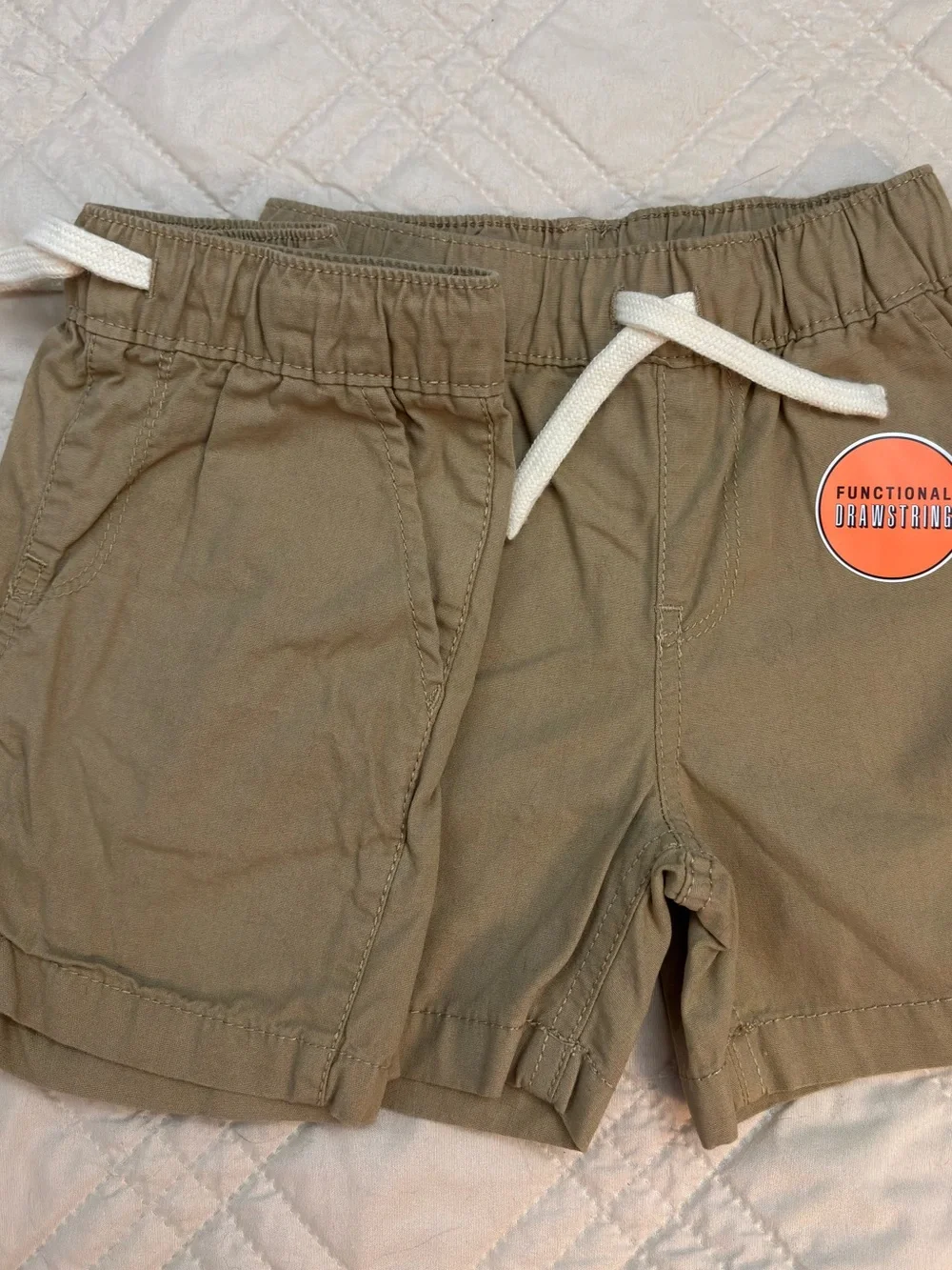 Children’s Place 18-24M Drawstring Elastic Waist Khaki Shorts
